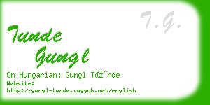 tunde gungl business card